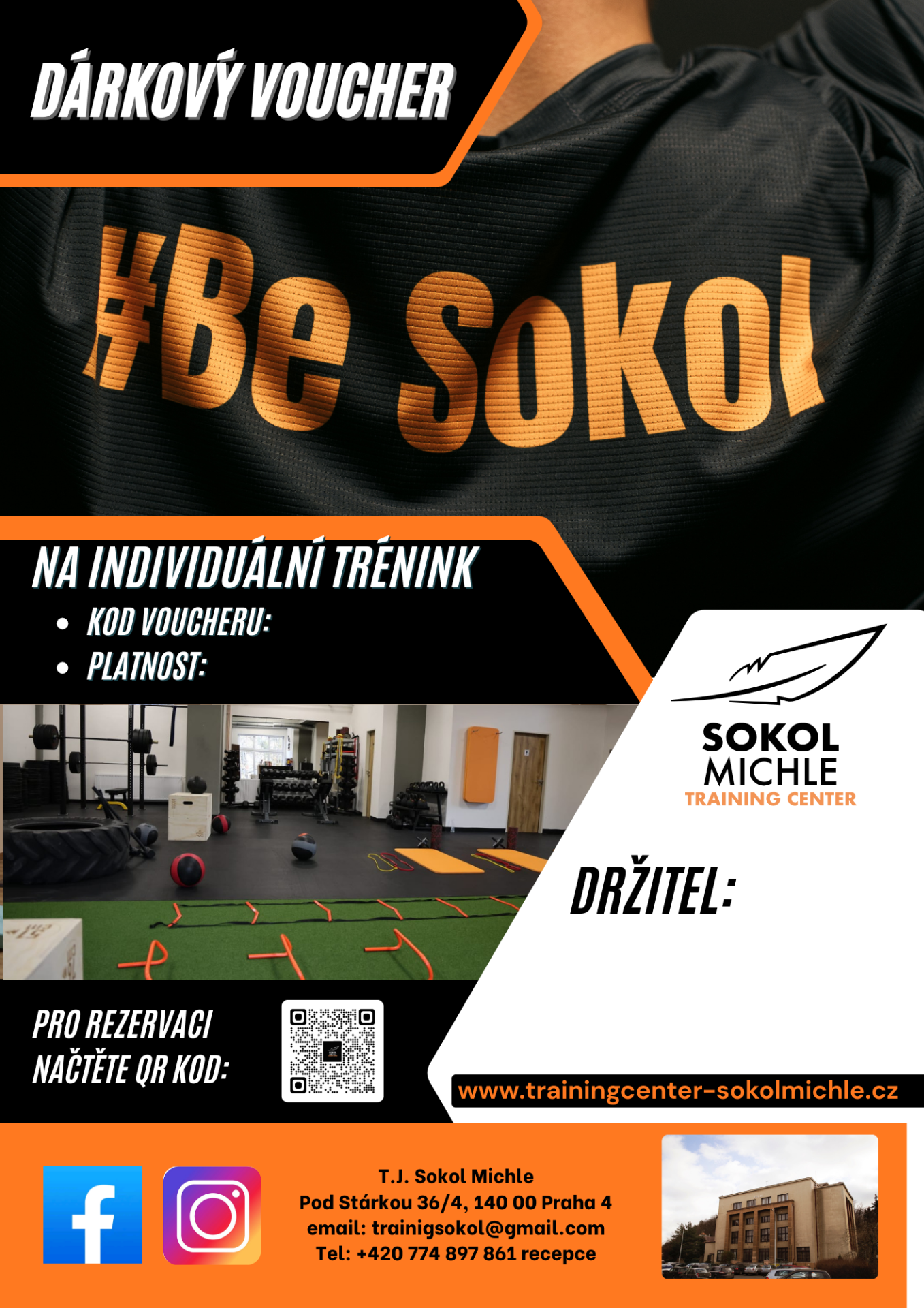 Voucher na individuál. lekci gym