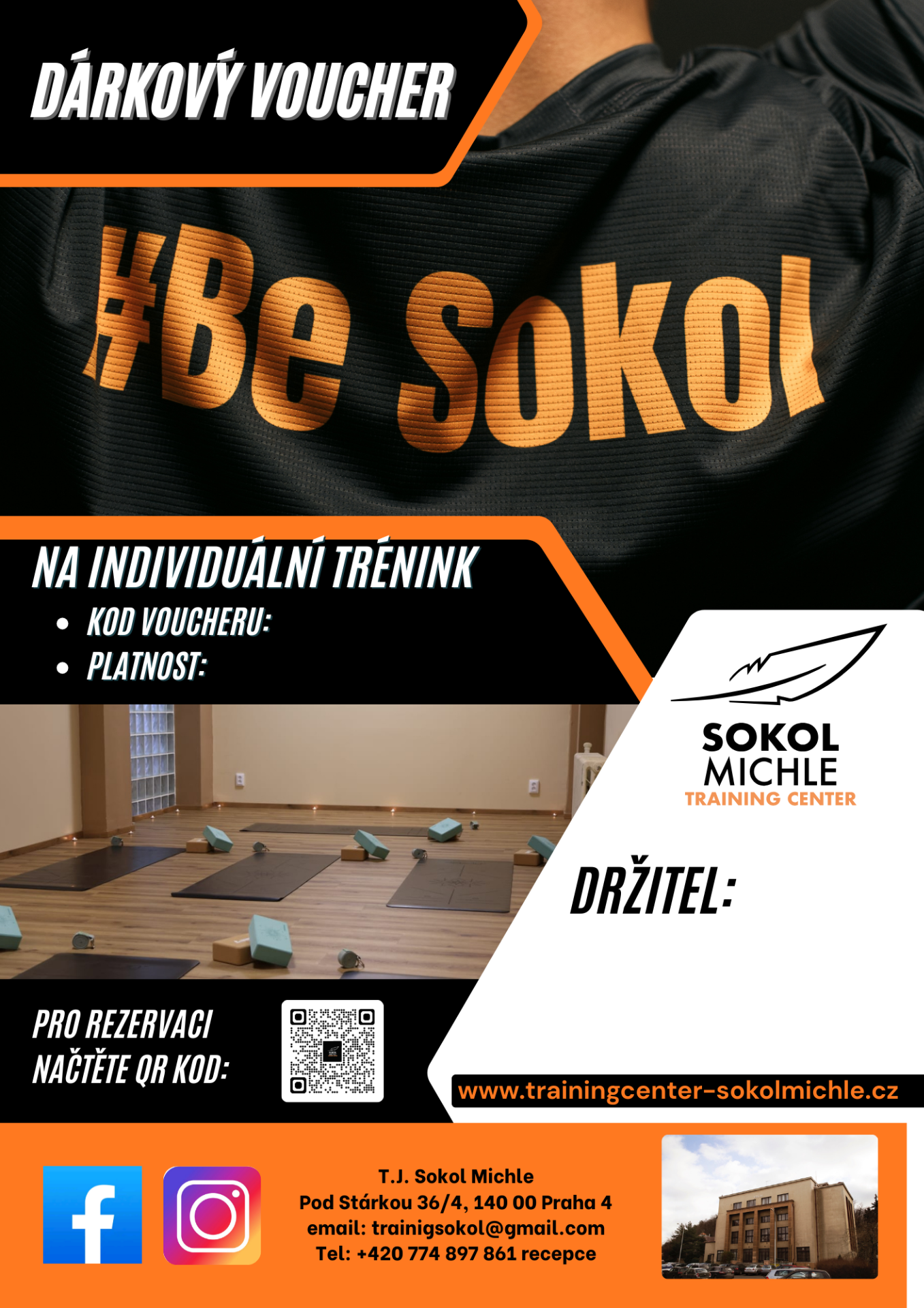 Voucher na individuál. lekci yogy/pilates